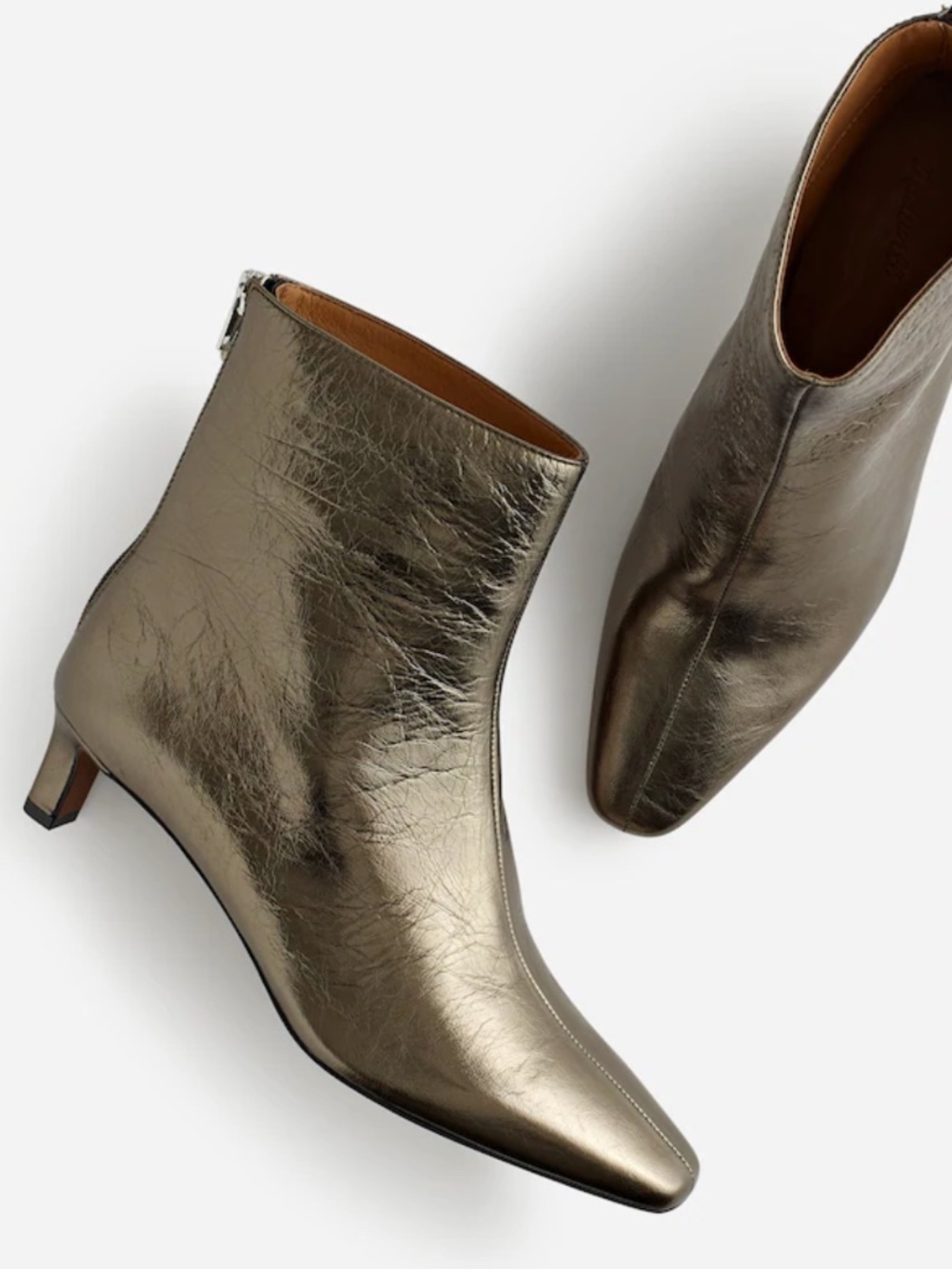 Madewell Dimes Kitten keel bootie in pewter